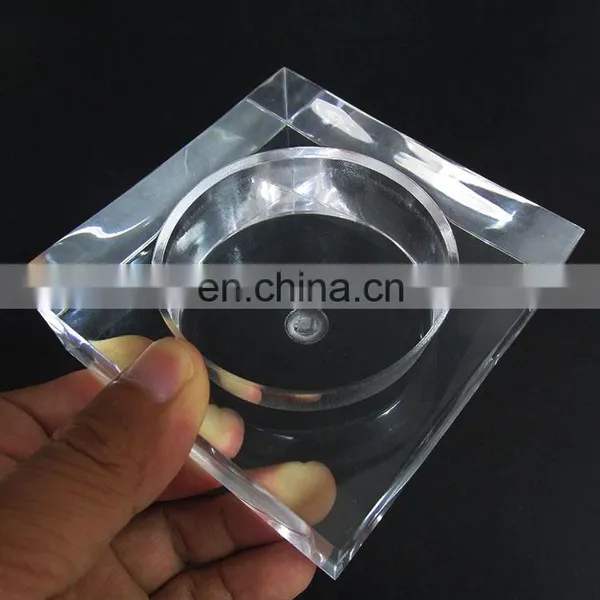 Custom Thick Large LED Dome Light Clear Acrylic Square Display Base