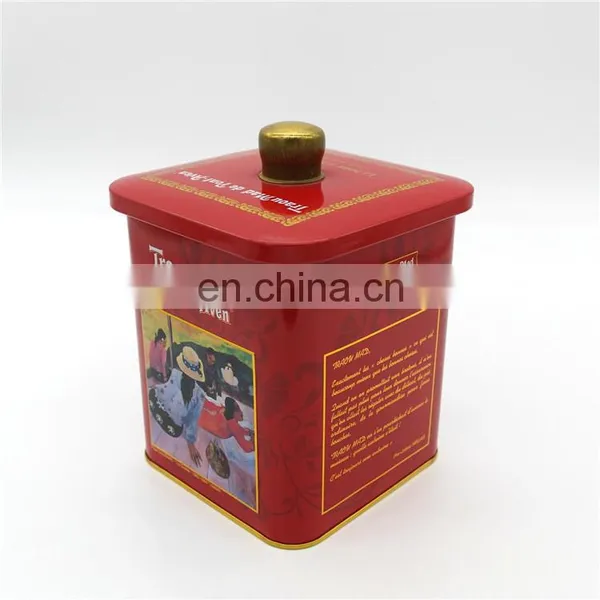 105x105 Recycled Metal Tin Cookie Container Whole Sale photo-3