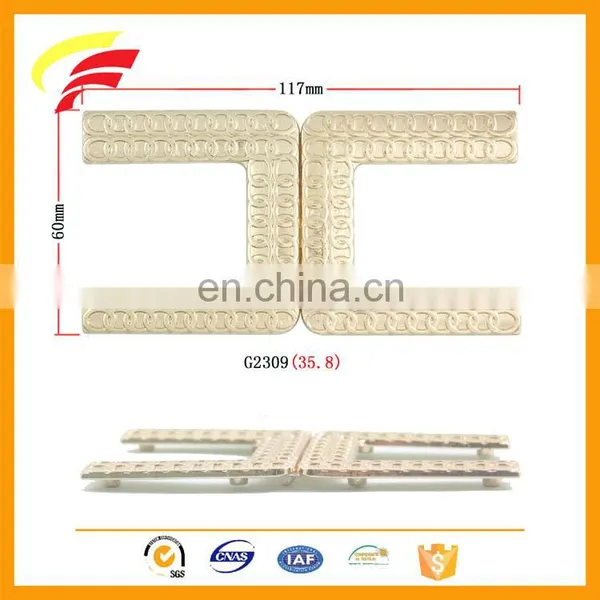 Zinc Alloy Metal Double C Belt Buckle for Ladies' Elastic Belt photo-3