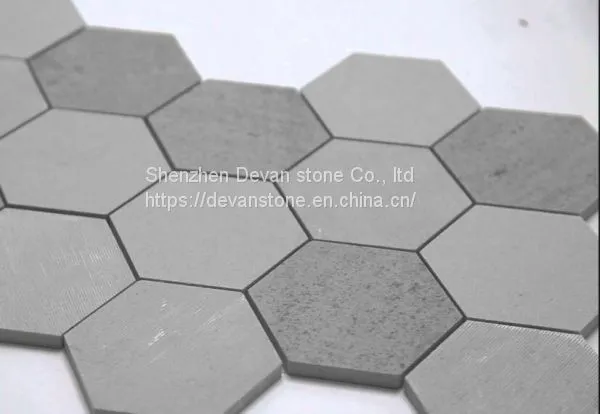 Grey Marble Bathroom Floor Mosaic photo-2