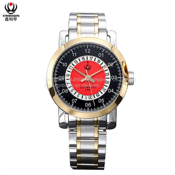 XINBOQIN Supplier Mens Custom Brand Luxury Elegant Waterproof Stainless Steel Band Trend Design Quartz Men Watch photo-3
