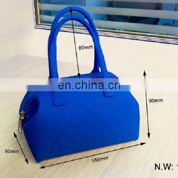 Candy Color Women Waterproof Silicone Mini Tote Coin Purses Hand Carry Money Bags With Zipper photo-2