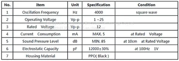 Piezoelectric Passive Buzze Scdz22*07 photo-3