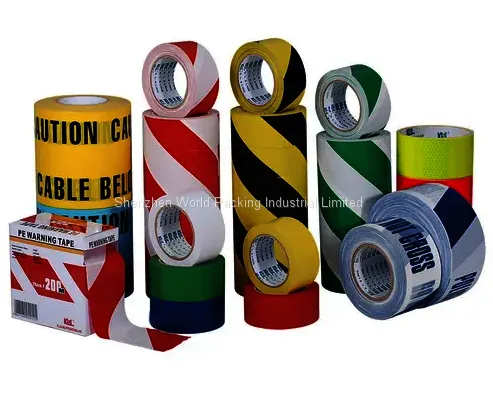 Red and White Color PE Warning Tape