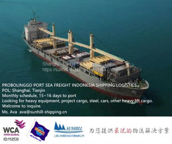 SHANGHAI to PROBOLINGGO Break Bulk Cargo Ocean Freight Indonesia Shipping Logistics