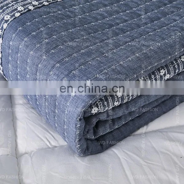Manufacturer 100% Polyester Patchwork Quilt Bedspread Bedding Set photo-7