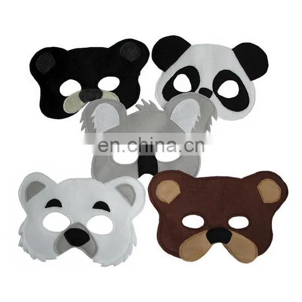Wholesale Cheap Felt Animal Face Black Felt Mask Face photo-6