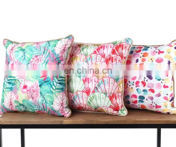 Hot Style Square Double Sides Flower Printed Outdoor Pillows Decorative Throw Pillows photo-7