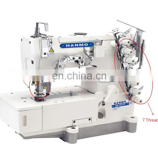 HM- 500-07 HIGH-SPEED 3 NEEDLE 7 THREAD INTERLOCK SEWING MACHINE photo-2