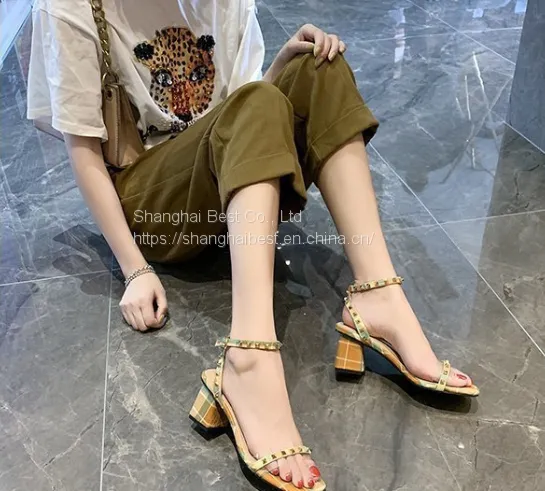 Wholesale High Heeled Sandals Women's New Lattice Transparent Wicker Sandals photo-2