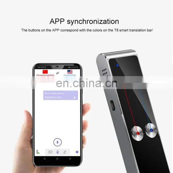 Intelligent Speech Translator Support 68 Languages Voice Translator Portable T8 Real Time Simultaneous Translation Equipment photo-2