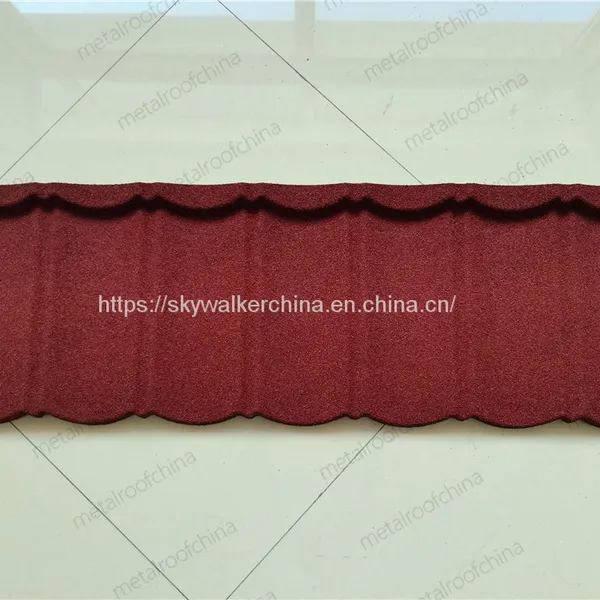 Brick Red Terracotta Color Stone Coated Metal Roof Tile - Classic Bond