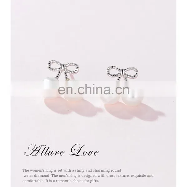Hot Selling Fashion Style Heart Drop Earrings Copper 14k Gold Plating Pearl Earrings photo-3