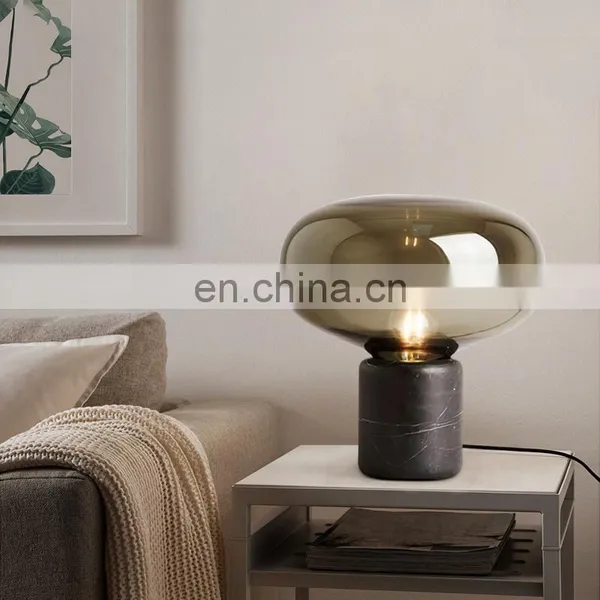 2021 Hot Sale Table Lamp Marble Base Bedroom Bedside Creative Art Deco Lamp Desk Lamp photo-5