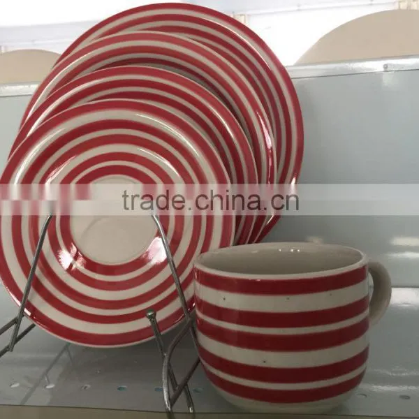 New Design Stoneware Dinnerware, Wholesale Custom Printed Stoneware Dinnerware Set, Handprinted Stoneware Dinner Set photo-5
