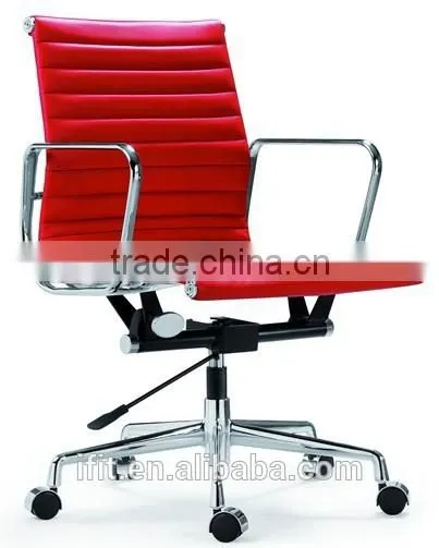 New Product Yellow Leather Office Chair No Swivel/Swivel Office Chair No Wheels photo-2