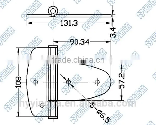 01212 Trailer Van Flat Long Hinge Truck Toolbox Hinge photo-2