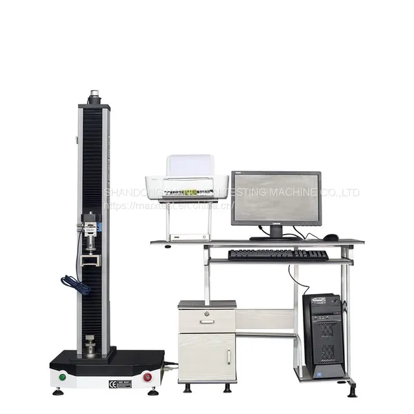 Computerized Single Column Electronic Universal Testing Machine With Building Insulation Mortar Tensile Fixture 5KN