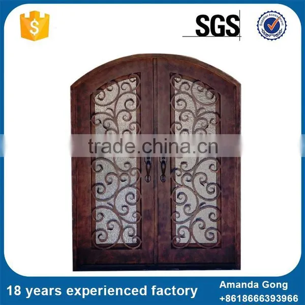 Stable Quality Old Entry Wrought Iron Single Security Door photo-3