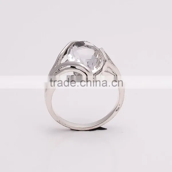 CRYSTAL QUARTZ RING ,925 Sterling Silver Jewelry Wholesale,WHOLESALE SILVER JEWELRY,SILVER EXPORTER,SILVER JEWELRY FROM INDIA photo-2