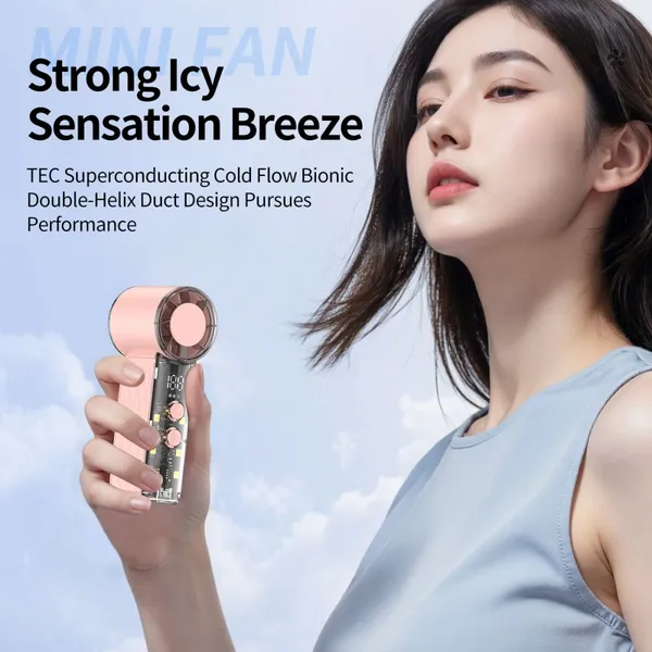 Wholesale Cute Mini Handheld Fan Portable USB Rechargeable Cartoon Design Small Hand Fan For Kids Students Summer Gift photo-3