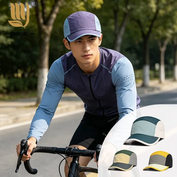 Gorra de deporte de secado rápido con absorción de humedad, ligera, de poliéster y nailon, para fitness, gimnasio y entrenamiento, con logotipo personalizado, para camping y carrera