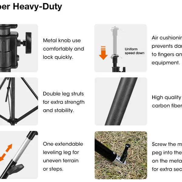 6.3Meter High Carbon Fiber Stand Support Tripod Light Stand Multifunction Stand photo-3