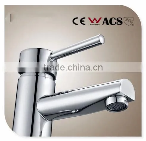 Chrome plating single level brass basin faucet