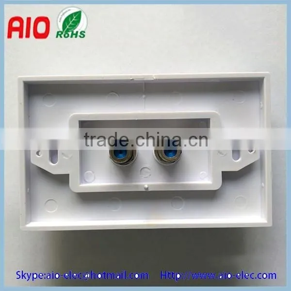 2 Port White 2.5 Ghz Standard High-Performance F Type Connector Wall Plate photo-2
