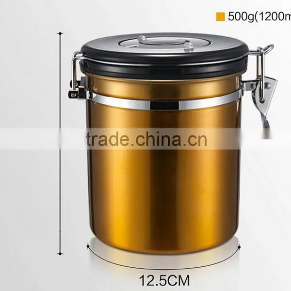 Stainless Steel Coffee Canister With Air Hole 1200ML photo-4