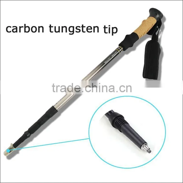 300G Duralumin 7075 Inner Lock System 3 Shaft Heating Print Trekking Pole photo-6