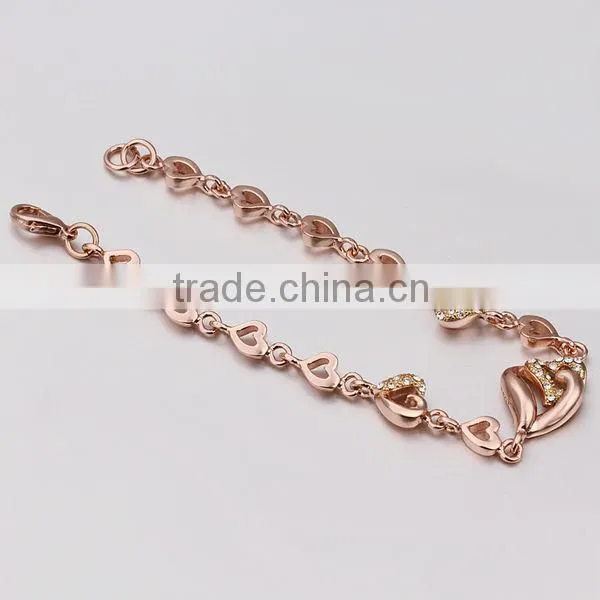 Custom Design Bridal Love Heart Shaped Fashion Bracelet photo-3