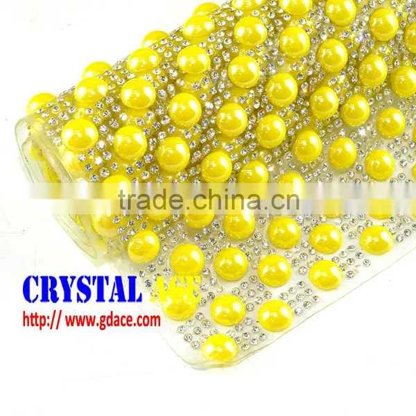 Wholesale Price Heat Transfer Ceramic Stone Mesh Trimming in Colors, Hot Fix Rhinestone Sheets Roll for Bag photo-6
