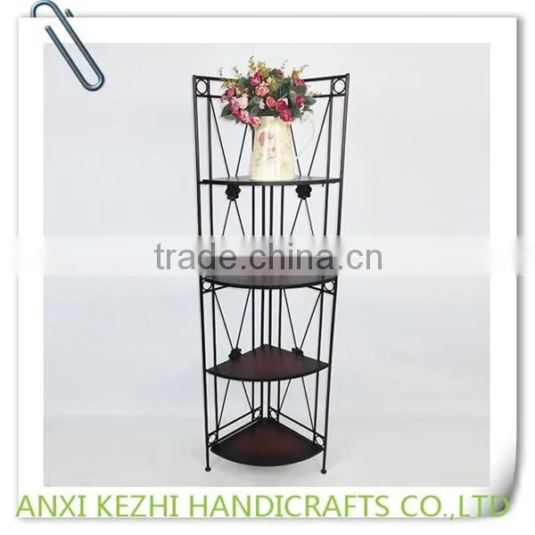 KZ140121 4 Tier Wrought Iron Tall Standing Corner Kitchen Rack photo-3