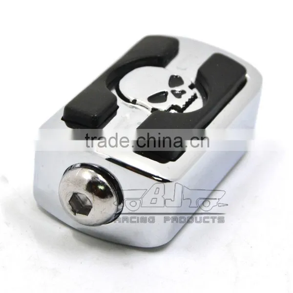 BJ-FP216-053 Chrome Billet Aluminum Skull Motorbike Shifter Shift Peg For Harley Davidson photo-4