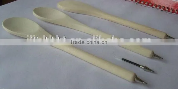 Wooden Spoon Writing Pen With Burnt Logo photo-3