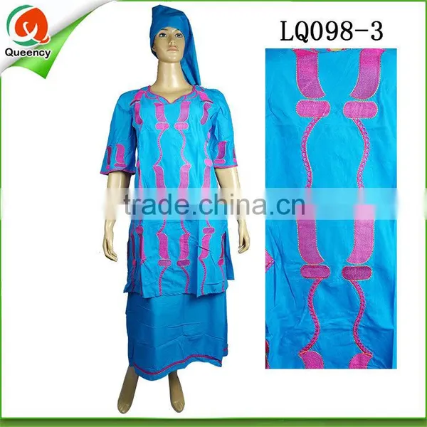 Nigeria Design Textile Linen Fabric African Dashiki Dress in Yellow photo-4