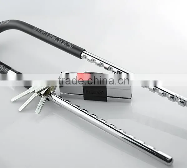 Motorcycle U Lock, Anti Drill Cylinder Cover, Hardned Shackle, Double Locking Mechanism photo-3