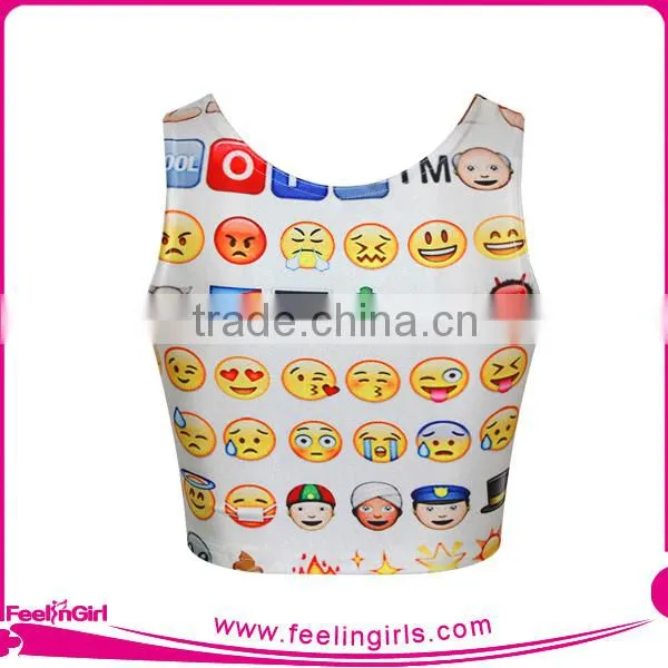 Fast Delivery no Moq Sexy Custom Printed Crop Tops for Women photo-6