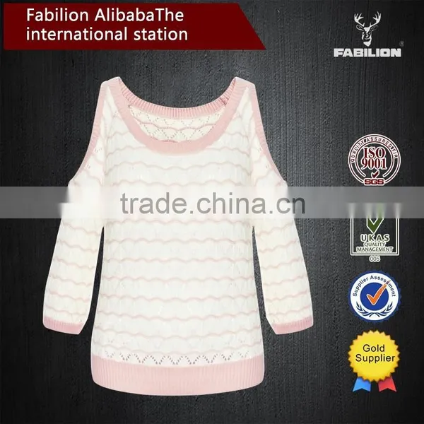 New Spring Water Ripple Medium Slim Strapless Sweater Hedging Custom Design Sweater photo-3