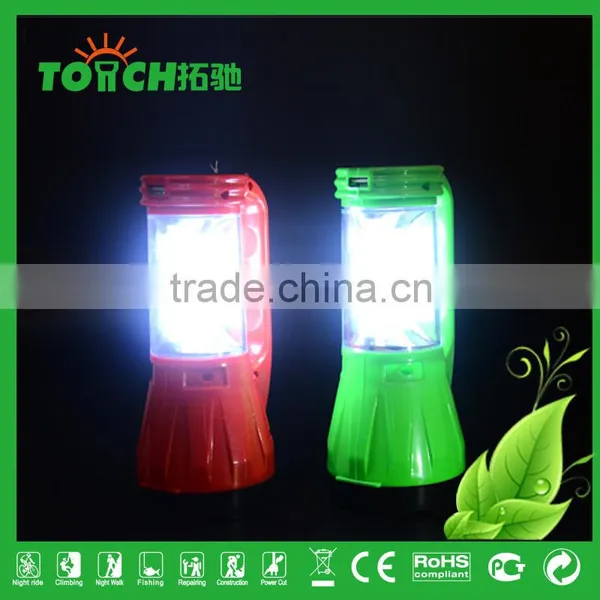 2 in 1 LED Portable Light Plastic Portable Camping Light Solar Rechargeable Lantern Lamp Torch photo-5