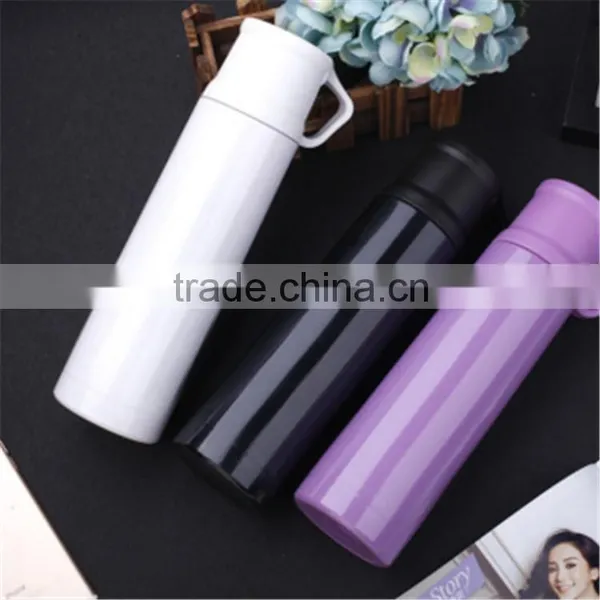 Stainless steel vacuum flask with cup