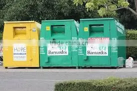 Metal Knock Down Clothing Recycling Bin,donate Box