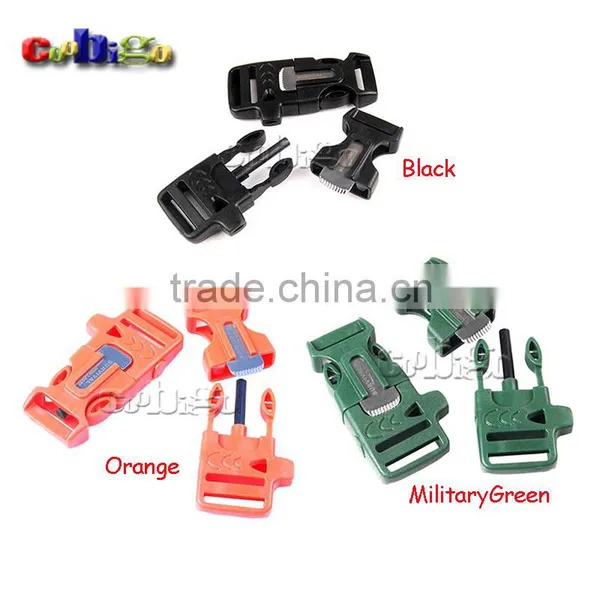 #FLC160(Mix-s) for Paracord Bracelet 3/4"(19mm) Survival Emergency Kit Flint Fire Starter Whistle Buckle Quality Choice photo-2