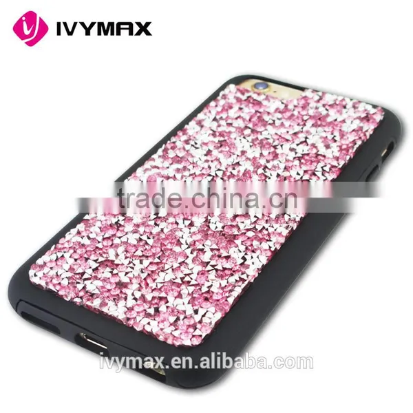 Wholesale Luxury New Elegant Crystal Diamond Studded pc Cell Phone Case for Apple Iphone 6s Compatible Brand photo-2