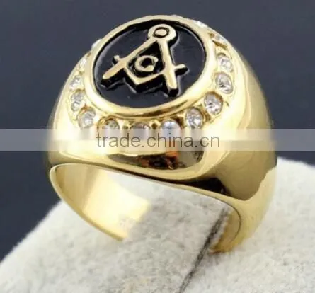 NEW Gold Masonic Wedding Rings Wholesale photo-2
