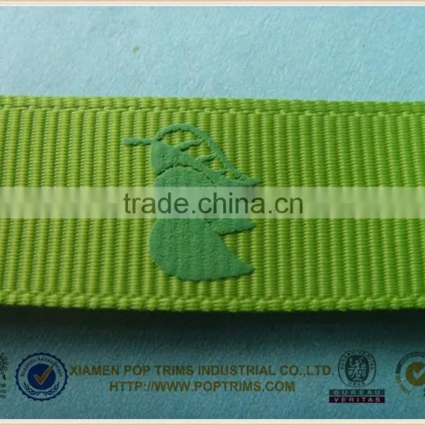 Green Puff Printed Grosgrain Ribbon photo-3
