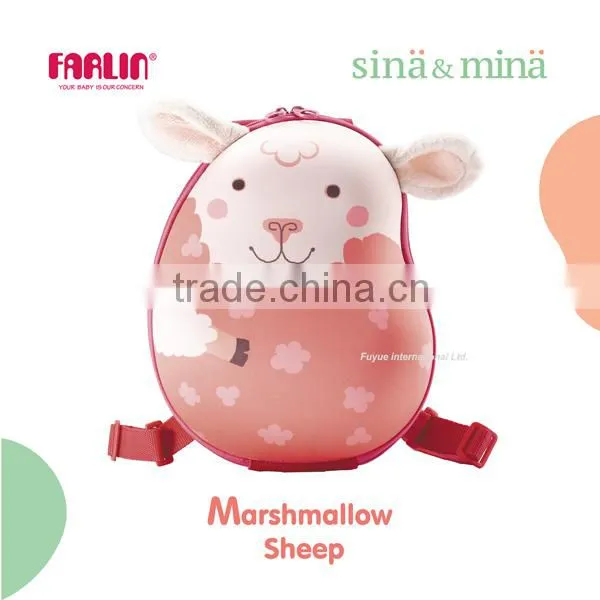 Farlin Sina & Mina 3D Design Cartoon animal hard shell backpack Marshmallow Sheep children backpacks
