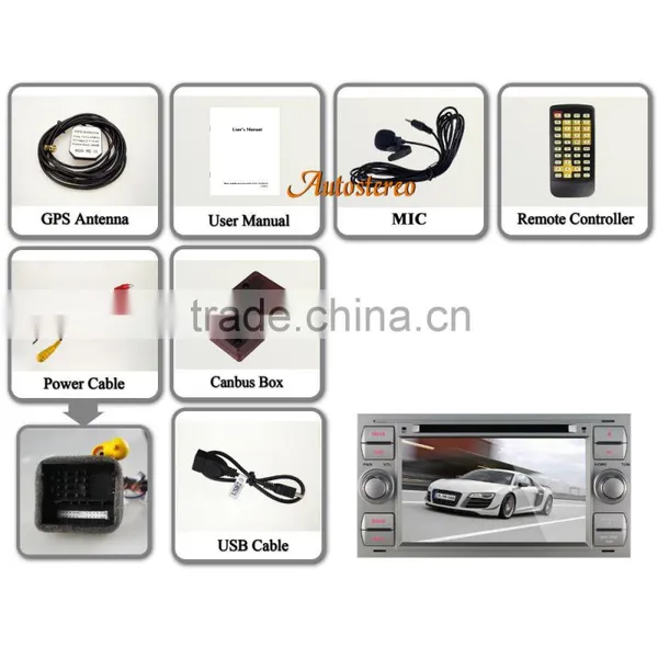 7"Android 4.4.4 Special CAR Audio DVD Player for FordFocus C-MAX Fusion Mondeo Car MP3 Player GPS Navigation photo-6