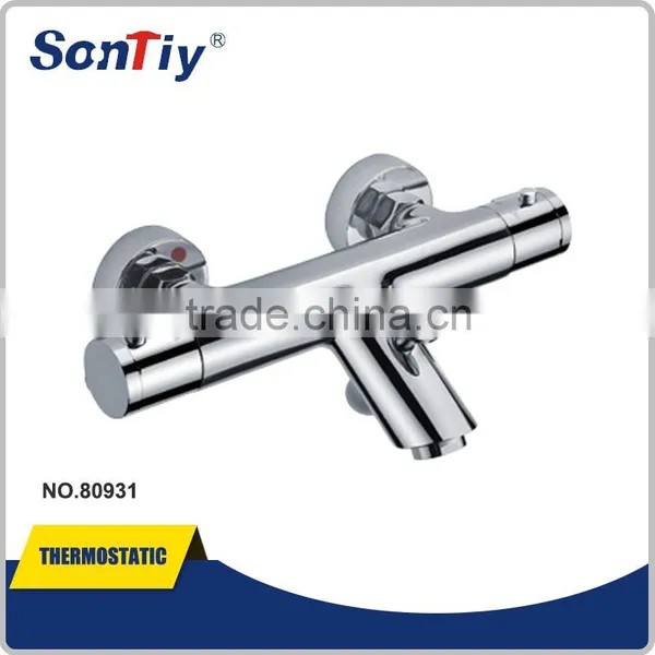 Single Lever Wall Mounted Thermostatic Bath Shower Mixer Tap photo-6